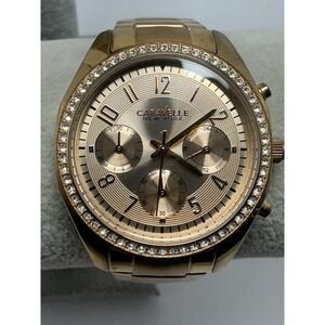 Caravelle Bulova New York 44L117 New Battery‎ Lady Watch 37MM 6" Chronograph M34